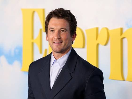 Miles Teller attends the Los Angeles Special Screening of A24 s Eternity at the AMC Century City 15 in Los Angeles, CA on Wednesday, November 5, 2025. Storyline: In an afterlife where souls have one week to decide where to spend eternity, Joan is faced with the impossible choice between the man she spent her life with and her first love, who died young and has waited decades for her to arrive.  LAP20251105824 GREGxGRUDT