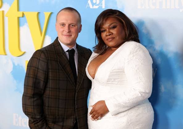John Early and Da Vine Joy Randolph attend the Los Angeles Special Screening of A24 s Eternity at the AMC Century City 15 in Los Angeles, CA on Wednesday, November 5, 2025. Storyline: In an afterlife where souls have one week to decide where to spend eternity, Joan is faced with the impossible choice between the man she spent her life with and her first love, who died young and has waited decades for her to arrive.  LAP20251105858 GREGxGRUDT