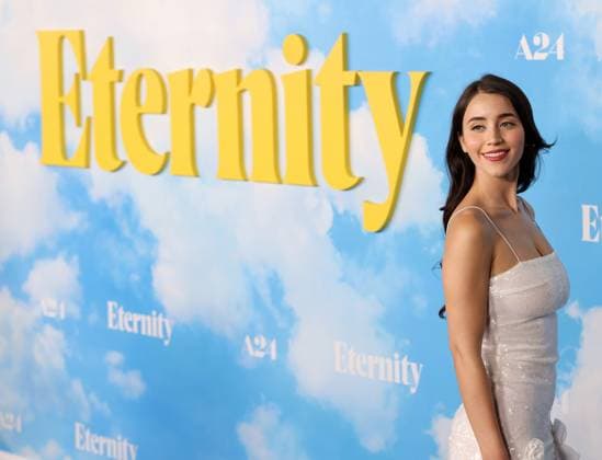 Caylee Cowan attends the Los Angeles Special Screening of A24 s Eternity at the AMC Century City 15 in Los Angeles, CA on Wednesday, November 5, 2025. Storyline: In an afterlife where souls have one week to decide where to spend eternity, Joan is faced with the impossible choice between the man she spent her life with and her first love, who died young and has waited decades for her to arrive.  LAP20251105867 GREGxGRUDT