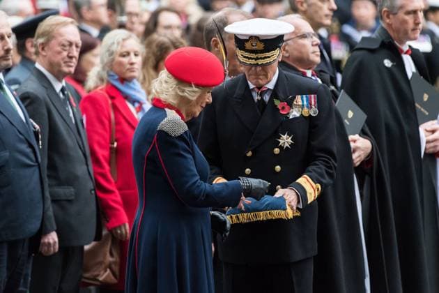 November 6, 2025, London, England, United Kingdom: British QUEEN CAMILLA visits Field of Remembrance in the grounds of Westminster Abbey where wooden crosses are planted each year in November to commemorate those who have lost their lives serving in the Armed Forces. London United Kingdom - ZUMAs371 20251106_zip_s371_041 Copyright: xWiktorxSzymanowiczx