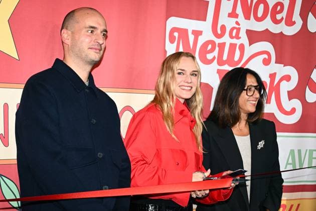 Inauguration of the Printemps Christmas window displays in Paris FA German artist Diane Kruger inaugurates with Printemps’ marketing director Jean Gasnier and general manager of Printemps Haussmann Laetitia Henry before the Printemps Christmas window displays in Paris, on November 6, 2025. Photo by Firas Abdullah ABACAPRESS.COM Paris Ile-de-France France  Copyright: xAbdullahxFiras ABACAx