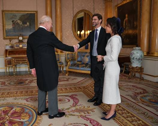 Audience at Buckingham Palace Anaise Manuel, Ambassador of Haiti, accompanied by Stanislas Wojewodzki, presents her credentials to King Charles III during a private audience at Buckingham Palace, London. Picture date: Thursday November 6, 2025., Credit:Yui Mok Avalon UK, London  Copyright: xYuixMokx xAvalonx 1050801442