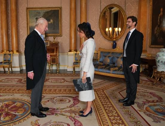 Audience at Buckingham Palace Anaise Manuel, Ambassador of Haiti, accompanied by Stanislas Wojewodzki, presents her credentials to King Charles III during a private audience at Buckingham Palace, London. Picture date: Thursday November 6, 2025., Credit:Yui Mok Avalon UK, London  Copyright: xYuixMokx xAvalonx 1050801454