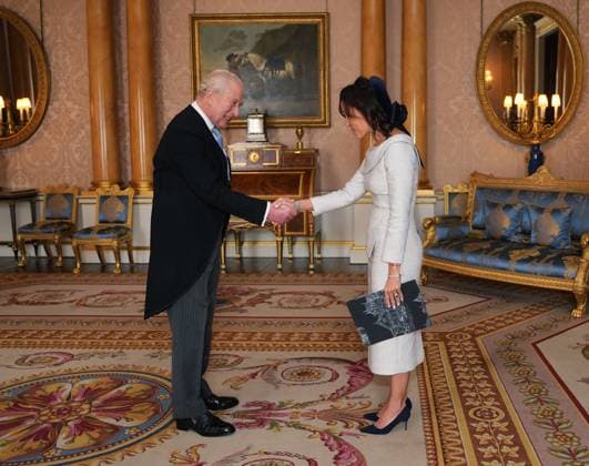 Audience at Buckingham Palace Anaise Manuel, Ambassador of Haiti, presents her credentials to King Charles III during a private audience at Buckingham Palace, London. Picture date: Thursday November 6, 2025., Credit:Yui Mok Avalon UK, London  Copyright: xYuixMokx xAvalonx 1050801465