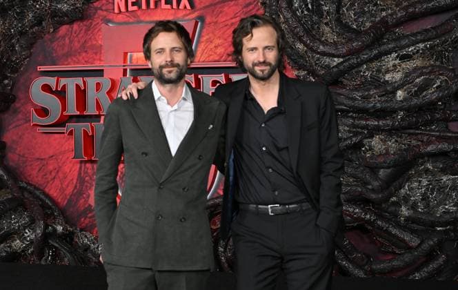 ˜Stranger Things 5™ World Premiere Ross Duffer and Matt Duffer arriving to Stranger Things 5™ world premiere held at the TCL Chinese Theatre on November 6, 2025 in Hollywood, Ca. Hollywood TCL Chinese Theatre California USA Copyright: xLisaxOConnor xAFF-USA.COMx