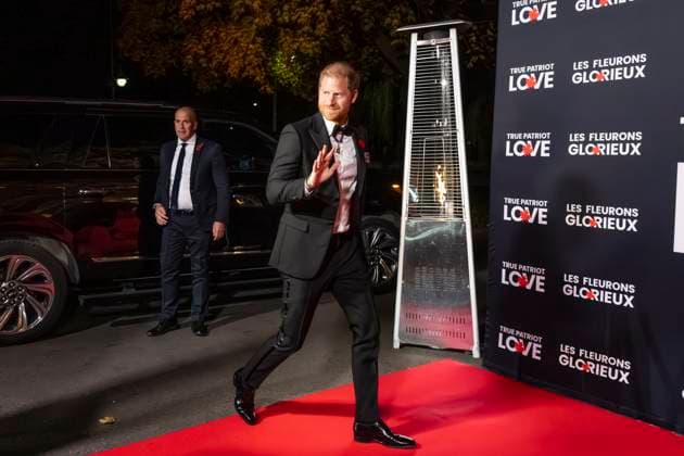 November 6, 2025, Toronto, On, Canada: Prince Harry arrives at the True Patriot Love s National Tribute Dinner in Toronto on Thursday, Nov. 6, 2025. The annual event, organized by the True Patriot Love Foundation, honours Canada s military community and raises funds to support active service members, veterans and their families. Toronto Canada  - ZUMAc35_ 20251106_zaf_c35_193 Copyright: xEduardoxLimax