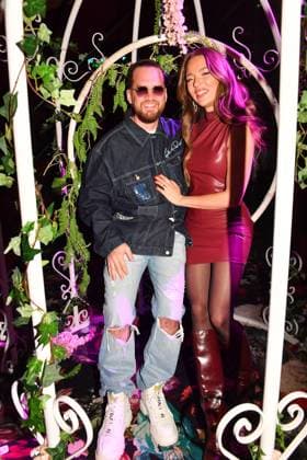 Adrian Louis and Joelina Drews at the Teatro Secret Garden premiere on 6 11 2025 at the Spiegelpalast in Munich Teatro Dinnershow Secret Garden Gala Premiere 2025 in Munich