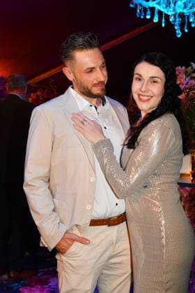 Anita Eichhorn and her boyfriend Alex at the Teatro Secret Garden premiere on 6 11 2025 at the Spiegelpalast in Munich Teatro Dinnershow Secret Garden Gala Premiere 2025 in Munich