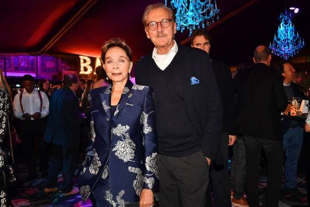 Monika Peitsch and Sven Hansen Hoechstaedt at the Teatro Secret Garden premiere on 6 11 2025 at the Spiegelpalast in Munich Teatro dinner show Secret Garden Gala Premiere 2025 in Munich