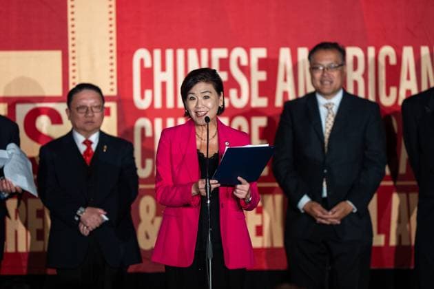 LOS ANGELES, CA - NOVEMBER 06: US Representative Judy Chu delivers speech during the Golden Angel Awards Ceremony of the 2025 Chinese American Film Festival (CAFF) and the Chinese American Television Festival (CATF) on November 6, 2025 in Los Angeles, California.  Copyright: xVCGx 111602455476
