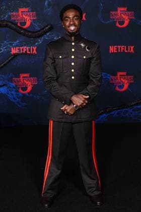 Los Angeles Premiere Of Netflix s Stranger Things Season 5 HOLLYWOOD, LOS ANGELES, CALIFORNIA, USA - NOVEMBER 06: Caleb McLaughlin wearing Wales Bonner FW25 RTW, specifically Look 15 from the Autumn Winter 2025 ˜Selah™ Collection and a Hublot timepiece arrives at the Los Angeles Premiere Of Netflix s Stranger Things Season 5 held at the TCL Chinese Theatre IMAX on November 6, 2025 in Hollywood, Los Angeles, California, United States., Credit:Xavier Collin Avalon United States, California, Hollywood, TCL Chinese Theatre IMAX Copyright: xXavierxCollinx xAvalonx 1050955735