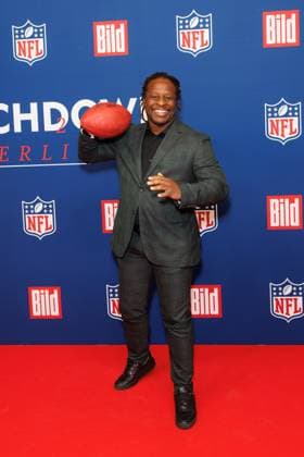 Reception BILD NFL TOUCHDOWN BERLIN Mola Adebisi at the BILD TOUCHDOWN BERLIN National Football League reception, on the occasion of the first regular season game of the NFL teams Indianapolis Colts vs Atlanta Falcons on 07 11 2025 at the Axel Springer Hochhaus in Berlin Copyright: xEventpressxKochanx