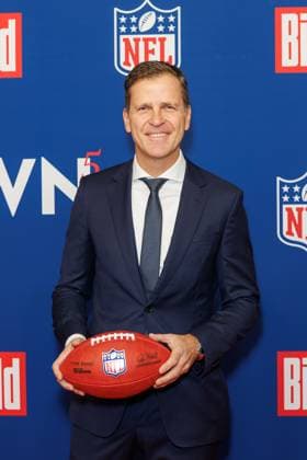 Reception BILD NFL TOUCHDOWN BERLIN Oliver Bierhoff at the BILD TOUCHDOWN BERLIN National Football League reception, on the occasion of the first regular season game of the NFL teams Indianapolis Colts vs Atlanta Falcons on 07 11 2025 at the Axel Springer Hochhaus in Berlin Copyright: xEventpressxKochanx