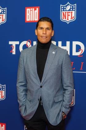 Reception BILD NFL TOUCHDOWN BERLIN Donnie Edwards at the BILD TOUCHDOWN BERLIN National Football League reception, on the occasion of the first regular season game of the NFL teams Indianapolis Colts vs Atlanta Falcons on 07 11 2025 at the Axel Springer Hochhaus in Berlin Copyright: xEventpressxKochanx