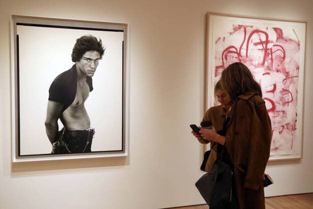 November 7, 2025, New York, New York, USA: Two women seen with Juan Patricio Lobato, Carney, Rocky Ford, Colorado, August 23,1980, by photographer Richard Avedon, estimate $250,000 - $350,000 during November Marquee Week 2025 during SothebyÃ¢â‚¬â ¢s Opening of the New Global Headquarters at the Breuer. New York USA - ZUMAk03_ 20251107_zaf_k03_065 Copyright: xNancyxKaszermanx