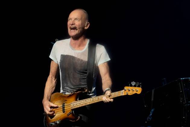 Sting performs on stage at the Hard Rock Live in the Seminole Hotel and Casino Hollywood, in Hollywood, Florida on Friday, November 7, 2025.  MIA20251107118 GARYxIxROTHSTEIN