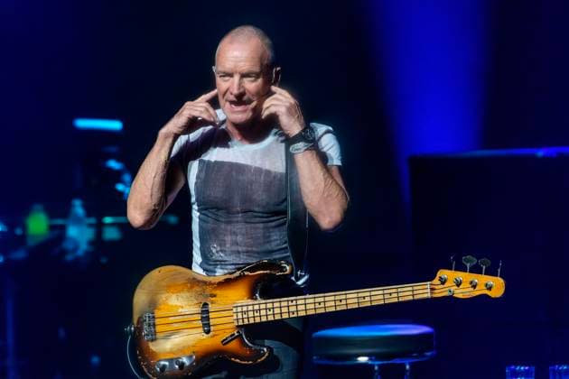 Sting performs on stage at the Hard Rock Live in the Seminole Hotel and Casino Hollywood, in Hollywood, Florida on Friday, November 7, 2025.  MIA20251107123 GARYxIxROTHSTEIN