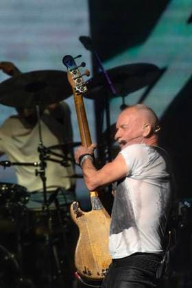 Sting performs on stage at the Hard Rock Live in the Seminole Hotel and Casino Hollywood, in Hollywood, Florida on Friday, November 7, 2025.  MIA20251107126 GARYxIxROTHSTEIN