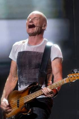 Sting performs on stage at the Hard Rock Live in the Seminole Hotel and Casino Hollywood, in Hollywood, Florida on Friday, November 7, 2025.  MIA20251107128 GARYxIxROTHSTEIN