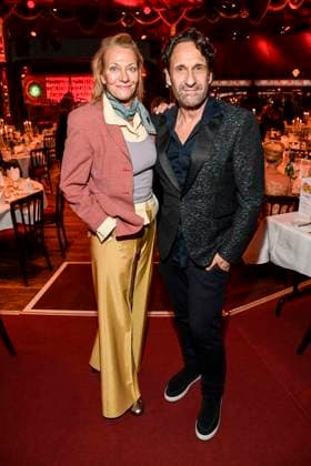 abb Palazzo Karen Böhne Boehne and Falk Willy Wild as guests at the gala premiere of Kolja Kleeberg and Hans Peter Wodarz 17 Dinner Show Unikate at PALAZZO Spiegelpalast on 07 11 2025 in Berlin Berlin Germany