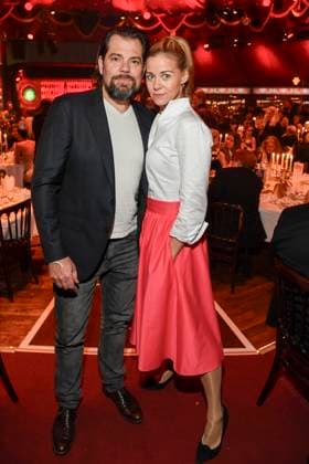 abb Palazzo Daniel Fehlow and Jessica Ginkel as guests at the gala premiere of Kolja Kleeberg and Hans Peter Wodarz 17 Dinner Show Unikate at PALAZZO Spiegelpalast on 07 11 2025 in Berlin Berlin Germany