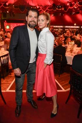 abb Palazzo Daniel Fehlow and Jessica Ginkel as guests at the gala premiere of Kolja Kleeberg and Hans Peter Wodarz 17 Dinner Show Unikate at PALAZZO Spiegelpalast on 07 11 2025 in Berlin Berlin Germany