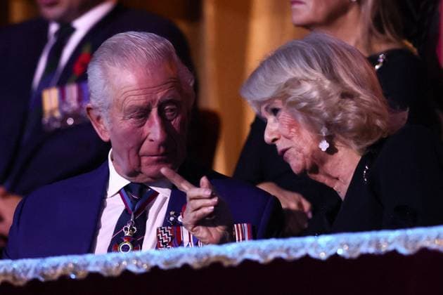 . 08 11 2025. London, United Kingdom. King Charles III, Queen Camilla, Kate Middleton, the Princess of Wales and Prince George at the Royal British Legion Festival of Remembrance at the Royal Albert Hall in London.  xPoolx xi-Imagesx IIM-26363-0027