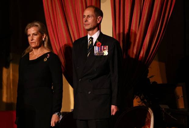 Royal British Legion Festival of Remembrance, in London Britain s Prince Edward, Duke of Edinburgh, and Sophie, Duchess of Edinburgh, stand during the Royal British Legion Festival of Remembrance, an annual event honouring military service members, which holds special significance in 2025 as it marks the 80th anniversary of the end of World War Two, at the Royal Albert Hall in London, Britain, November 8, 2025., Credit:Jack Taylor Avalon UNITED KINGDOM, LONDON Copyright: xJackxTaylorx xAvalonx 1051236564