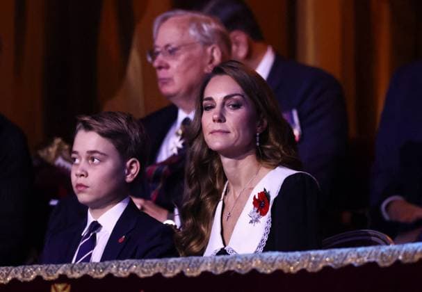 Royal British Legion Festival of Remembrance, in London Britain s Catherine, Princess of Wales, and Prince George attend the Royal British Legion Festival of Remembrance, an annual event honouring military service members, which holds special significance in 2025 as it marks the 80th anniversary of the end of World War Two, at the Royal Albert Hall in London, Britain, November 8, 2025., Credit:Jack Taylor Avalon UNITED KINGDOM, LONDON Copyright: xJackxTaylorx xAvalonx 1051236572