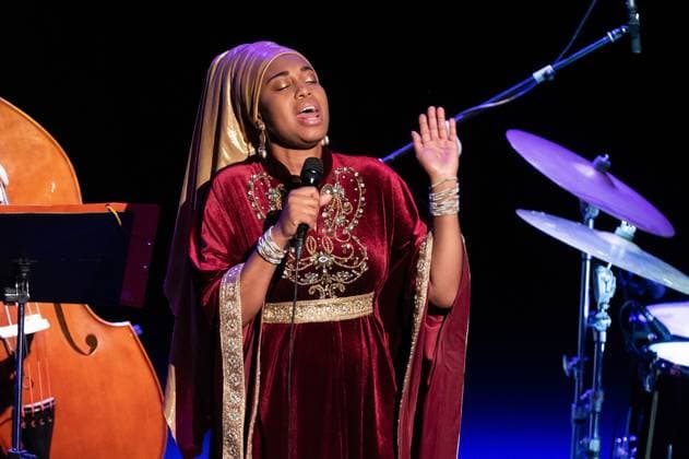 November 8, 2025, Madrid, Spain: American jazz singer JAZZMEIA HORN performs during the JAZZMADRID concert in Madrid. Madrid Spain - ZUMAs197 20251108_aaa_s197_111 Copyright: xAtilanoxGarciax