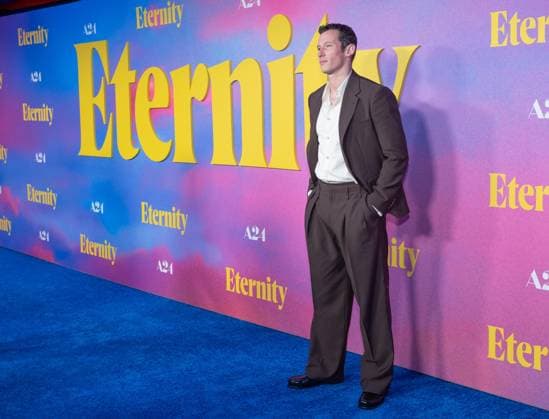 November 8, 2025, Bronx, New York, USA: Callum Turner wearing suit by Louis Vuitton attends Eternity premiere at Regal Union Square in New York, NY on November 8, 2025. Bronx USA - ZUMAr339 20251108_znp_r339_055 Copyright: xLevxRadinx