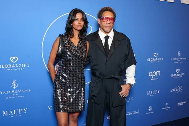 The Global Gift Gala at Four Seasons Hotel George V in Paris Gala Global Gift a l hotel Four Seasons George V a Paris Pauline Latchoumanin et JoeyStarr 450500 2025 11 08 Paris France  Copyright: xSebastienxFremontx xStarfacex STAR_450500_041