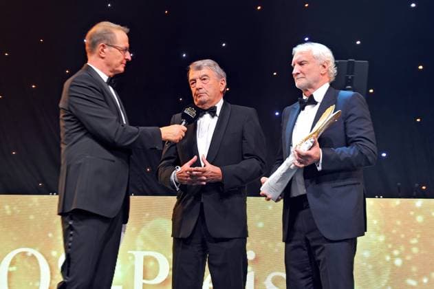 43 German Sports Press Ball 2025 Rudi Völler , Wolfgang Niersbach and Florian König on the occasion of the 43 German Sports Press Ball on 08 11 2025 in the Alte Oper Frankfurt Main 20251108MWI094804