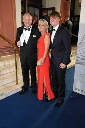 Rolf and Elisabeth Toepperwien and their son Louis Toepperwien at the 43rd German Sports Press Ball on 8 11 2025 at the Alte Oper in Frankfurt am Main German Sports Press Ball 2025 in Frankfurt am Main