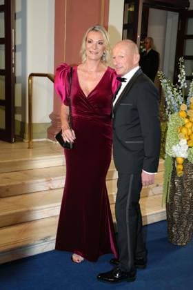 Maria Riesch and Johann Schrempf at the 43rd German Sports Press Ball on 8 11 2025 at the Alte Oper in Frankfurt am Main German Sports Press Ball 2025 in Frankfurt am Main