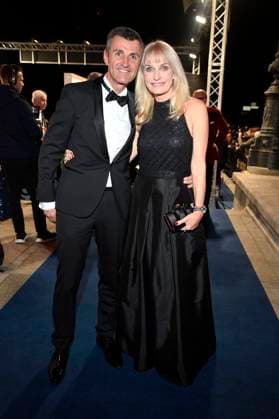 Michael Köllner with partner Petra Freitag at the 43rd German Sports Press Ball 2025 at the Alte Oper Frankfurt, 08 11 2025 Foto:xF.xKernx xFuturexImagex sportpresseball_5214