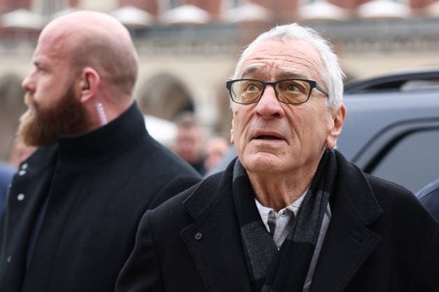 Robert De Niro visits Krakow KRAKOW, POLAND - NOVEMBER 9: Robert De Niro during his visit at Main Square in Krakow, Poland on November 9, 2025. An American actor is planning to launch a new hotel in the reconstructed building in Krakow under the Nobu brand, of which he is a co-owner. Jakub Porzycki Anadolu Krakow Poland. Editorial use only. Please get in touch for any other usage.  Copyright: x2025xAnadoluxJakubxPorzyckix