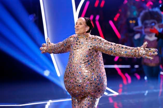 Designer Barbara Becker as the character Smiley in the Prosieben show The Masked Singer at the MMC Studios in Ossendorf Cologne, 08 11 2025 NRW Germany Copyright: xChristophxHardtx