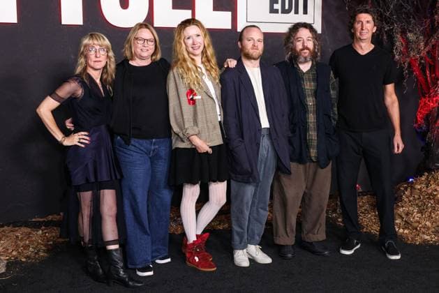 Netflix FYSEE: The Fall Edit - Stranger Things Season 5 FYC Event Costume designer Amy Parris, Visual effects supervisor Betsy Paterson, Hairstylist Sarah Hindsgaul, Michael Stein, Musical composer Kyle Dixon and Canadian-American sound editor and engineer Craig Henighan arrive at the Netflix FYSEE: The Fall Edit - Stranger Things Season 5 FYC (For Your Consideration) Event held at the Netflix Tudum Theater in Hollywood, Los Angeles, California, United States. Netflix Tudum Theater, Hollywood, Los Angeles, California, USA California United States  Copyright: xImagexPressxAgencyx originalFilename: collin-netflixf251109_npHdB.jpg