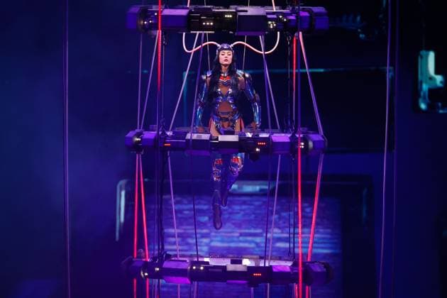 Katy Perry performs in Barcelona Singer Katy Perry during a concert at the Palau Sant Jordi, on November 9, 2025, in Barcelona, Catalonia Spain The concert is part of her tour The Lifetimes Tour 09 NOVEMBER 2025 KATY PERRY SPAIN BARCELONA CATALONIA CONCERT INTERNATIONAL TOUR ARTIST SINGER Kike Rincó Barcelona Catalunya Catalunya Catalunya Espana  Copyright: xKikexRinconx 7090327