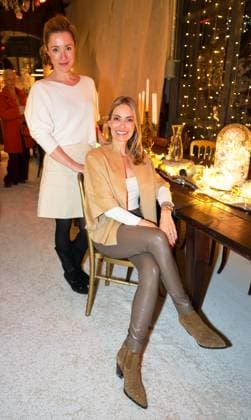 GLAMOUR GENUSS EVENT by Wildhagen Friends, actress Friederike Linke with TV journalist Sarah Valentina Winkhaus Düsseldorf Wandelhalle NRW Germany