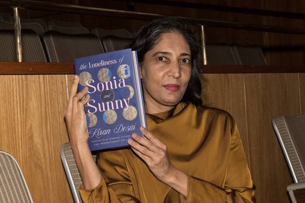 November 9, 2025, London, England, United Kingdom: Indian author KIRAN DESAI poses with her book Ã¢â‚¬ËœThe Loneliness of Sonia and SunnyÃ¢â‚¬â ¢ shortlisted for the Booker Prize 2025 during a photocall ahead of a reading event at Southbank Centre. The winner of the Booker Prize 2025 will be announced on Monday, 10 November at a ceremony in London, and the winning author will receive Ã‚Â£50,000. London United Kingdom - ZUMAs371 20251109_zip_s371_127 Copyright: xWiktorxSzymanowiczx
