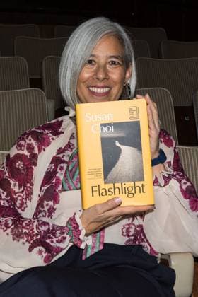 November 9, 2025, London, England, United Kingdom: US author SUSAN CHOI poses with her book Ã¢â‚¬ËœFlashlightÃ¢â‚¬â ¢ shortlisted for the Booker Prize 2025 during a photocall ahead of a reading event at Southbank Centre. The winner of the Booker Prize 2025 will be announced on Monday, 10 November at a ceremony in London, and the winning author will receive Ã‚Â£50,000. London United Kingdom - ZUMAs371 20251109_zip_s371_132 Copyright: xWiktorxSzymanowiczx