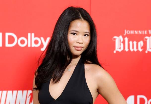 Katie Fang arrives on the red carpet at Paramount s The Running Man New York Premiere at AMC Lincoln Square Theater on Sunday, November 9, 2025 in New York City.  NYP20251109155 JOHNxANGELILLO