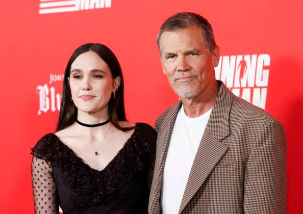 Josh Brolin and Eden Brolin arrive on the red carpet at Paramount s The Running Man New York Premiere at AMC Lincoln Square Theater on Sunday, November 9, 2025 in New York City.  NYP20251109105 JOHNxANGELILLO