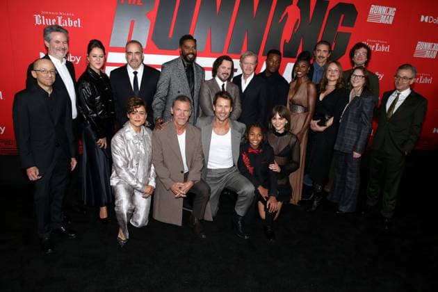 Paramount s The Running Man New York Premiere Michael Bacall, Simon Kinberg, Katy O Brian, David Zayas, Josh Brolin, Colman Domingo, Glen Powell, Edgar Wright, William H. Macy, Daniel Ezra, Angelo Giorgio Gray, Daniel Ezra, Jayme Lawson, Lee Pace, Martin Herlihy and Nira Park attending Paramount s The Running Man New York Premiere held at the AMC Lincoln Square on November 9, 2025 in New York City, NY New York City AMC Lincoln Square NY USA Copyright: xStevenxBergman AFF-USA.COMx
