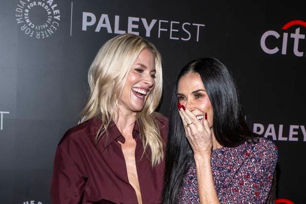 November 9, 2025, New York, United States: (L-R) Ali Larter and Demi Moore attend Paramount+ s Landman during PaleyFest NY 2025 at The Paley Museum. New York United States - ZUMAs197 20251109_aaa_s197_551 Copyright: xRonxAdarx