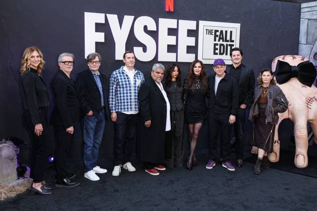 RECORD DATE NOT STATED Netflix FYSEE: The Fall Edit - Wednesday Season 2 FYC Event HOLLYWOOD, LOS ANGELES, CALIFORNIA, USA - NOVEMBER 09: Jen Malone, Mark Scruton, Tom Turnbull, Miles Millar, Luis Guzman, Jenna Ortega, Catherine Zeta-Jones, Alfred Gough, Chris Bacon and Colleen Atwood arrive at the Netflix FYSEE: The Fall Edit - Wednesday Season 2 FYC (For Your Consideration) Event held at the Netflix Tudum Theater on November 9, 2025 in Hollywood, Los Angeles, California, United States., Credit:Xavier Collin Avalon United States, California, Hollywood, Netflix Tudum Theater Copyright: xXavierxCollinx xAvalonx 1051629146