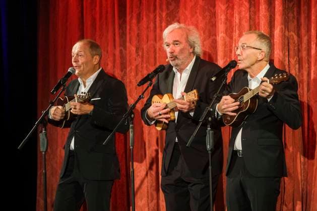 joost HansaTheater Söhne Soehne Hamburgs Joja Wendt, Stefan Gwildis and Rolf Clausen as guests at the opening gala variety show at the Hansa Theater season Eroeffung 2025 2026 on 06 11 2025 in Hamburg Hamburg Germany
