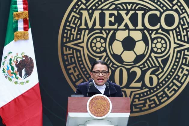 Mexican President Claudia Sheinbaum presents the FIFA 2026 World Cup in Mexico City MEXICO CITY, MEXICO - NOVEMBER 10: Secretary of the Interior Rosa Icela Rodriguez attends the presentation of the FIFA 2026 World Cup, at Los Pinos cultural complex, in Mexico City, Mexico on November 10, 2025. Daniel Cardenas Anadolu Mexico City Mexico. Editorial use only. Please get in touch for any other usage.  Copyright: x2025xAnadoluxDanielxCardenasx